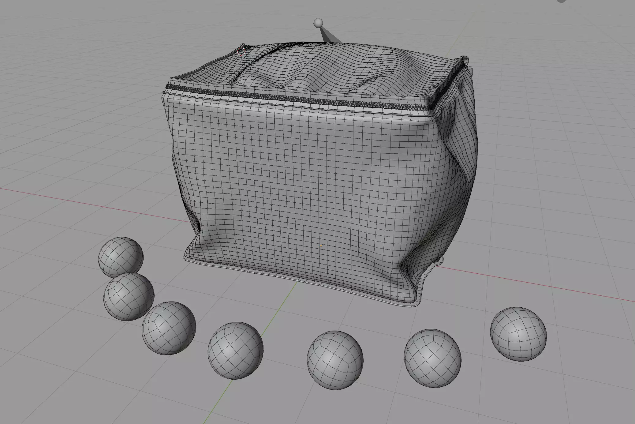 Vivid color ball with PVC bag Low-poly 3D model_25