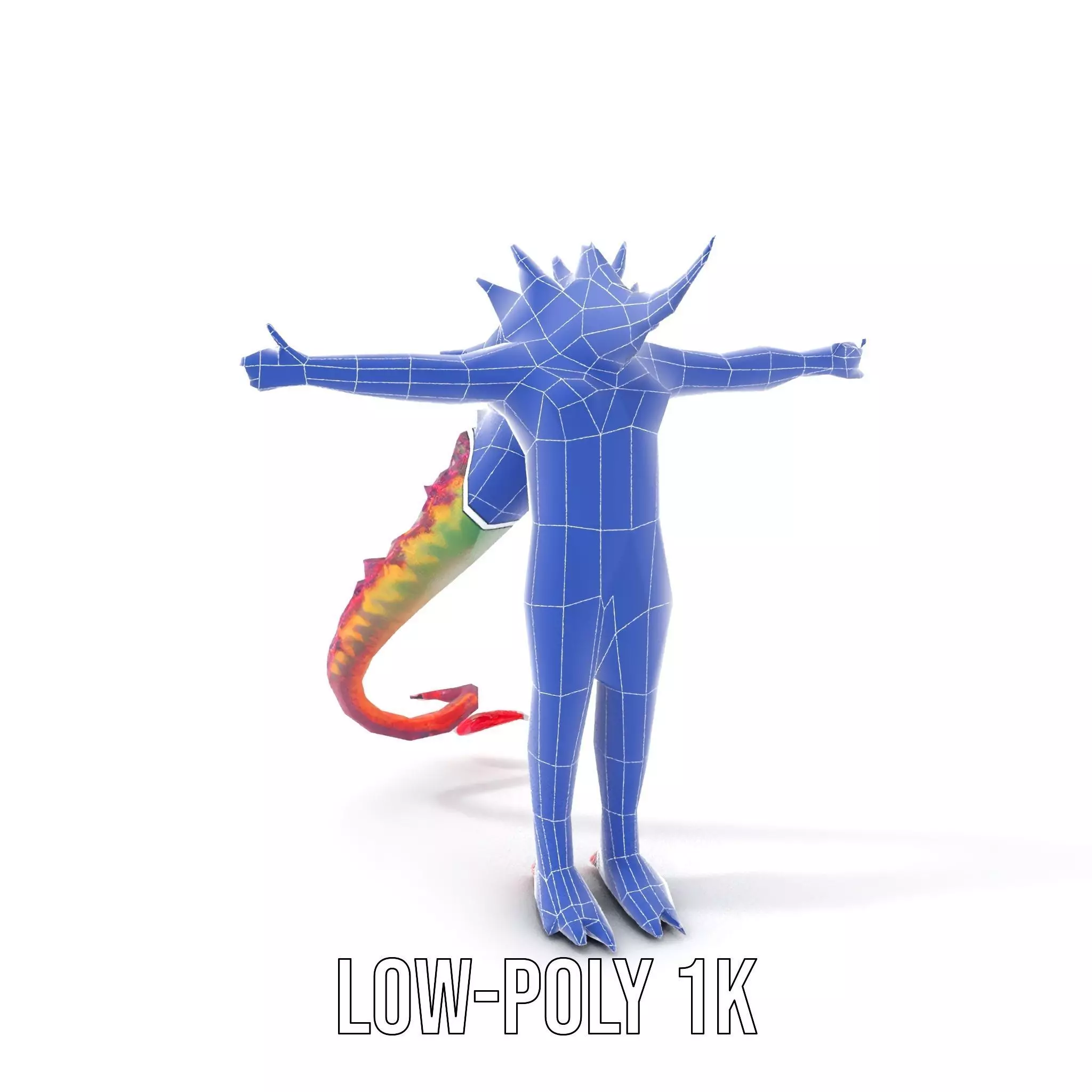 Colorful Reptilian Creature Model Pack Low-poly 3D model_8
