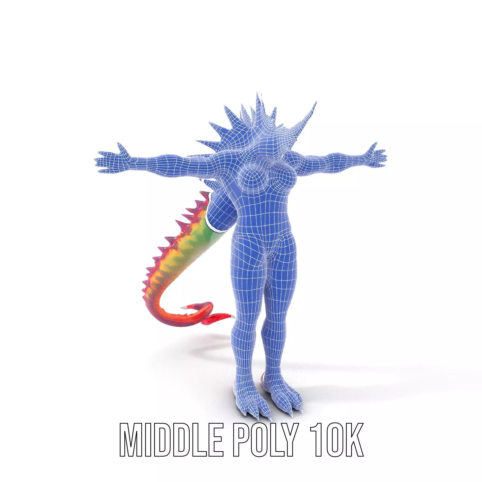Colorful Reptilian Creature Model Pack Low-poly 3D model_6