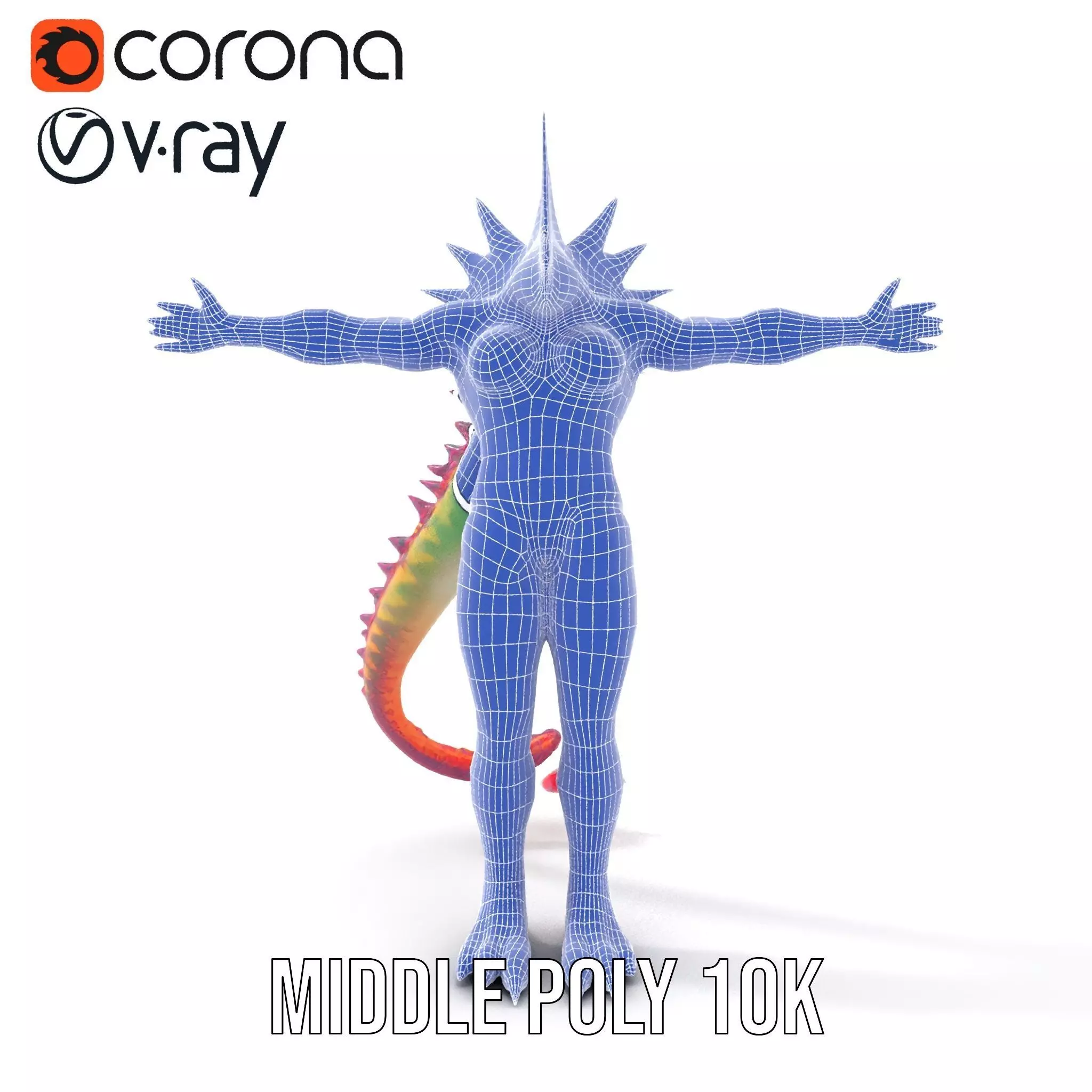 Colorful Reptilian Creature Model Pack Low-poly 3D model_19