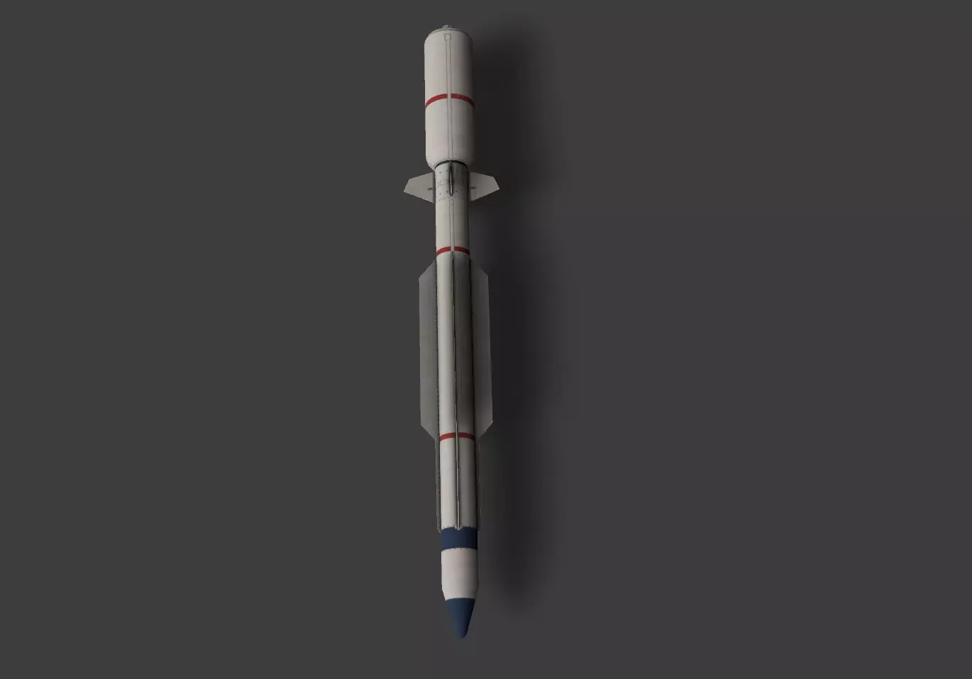 SM-3 Missile Low-poly 3D model_1