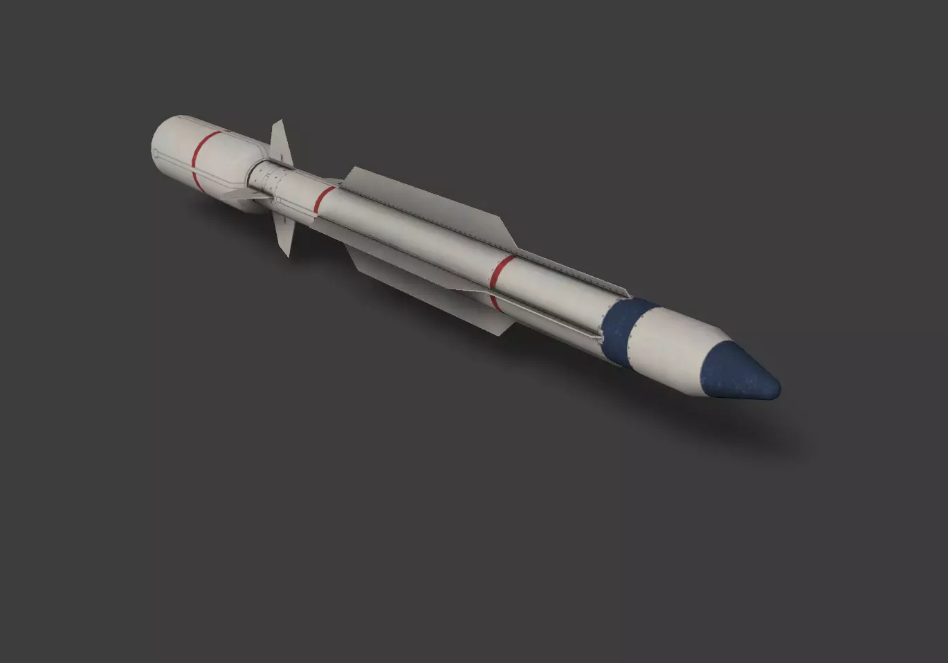SM-3 Missile Low-poly 3D model_0
