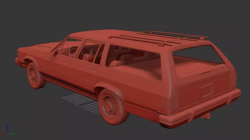 F Country Squire 1986 3D print model_2