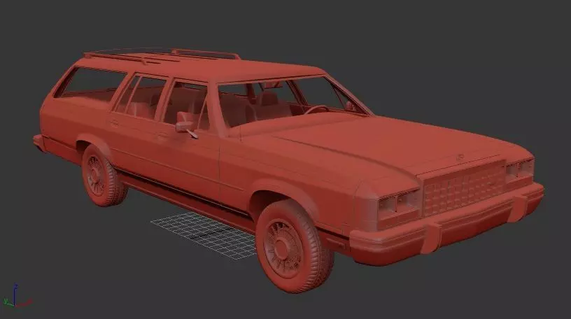 F Country Squire 1986 3D print model_0