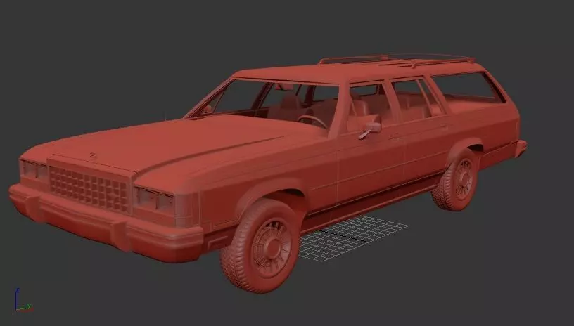 F Country Squire 1986 3D print model_1