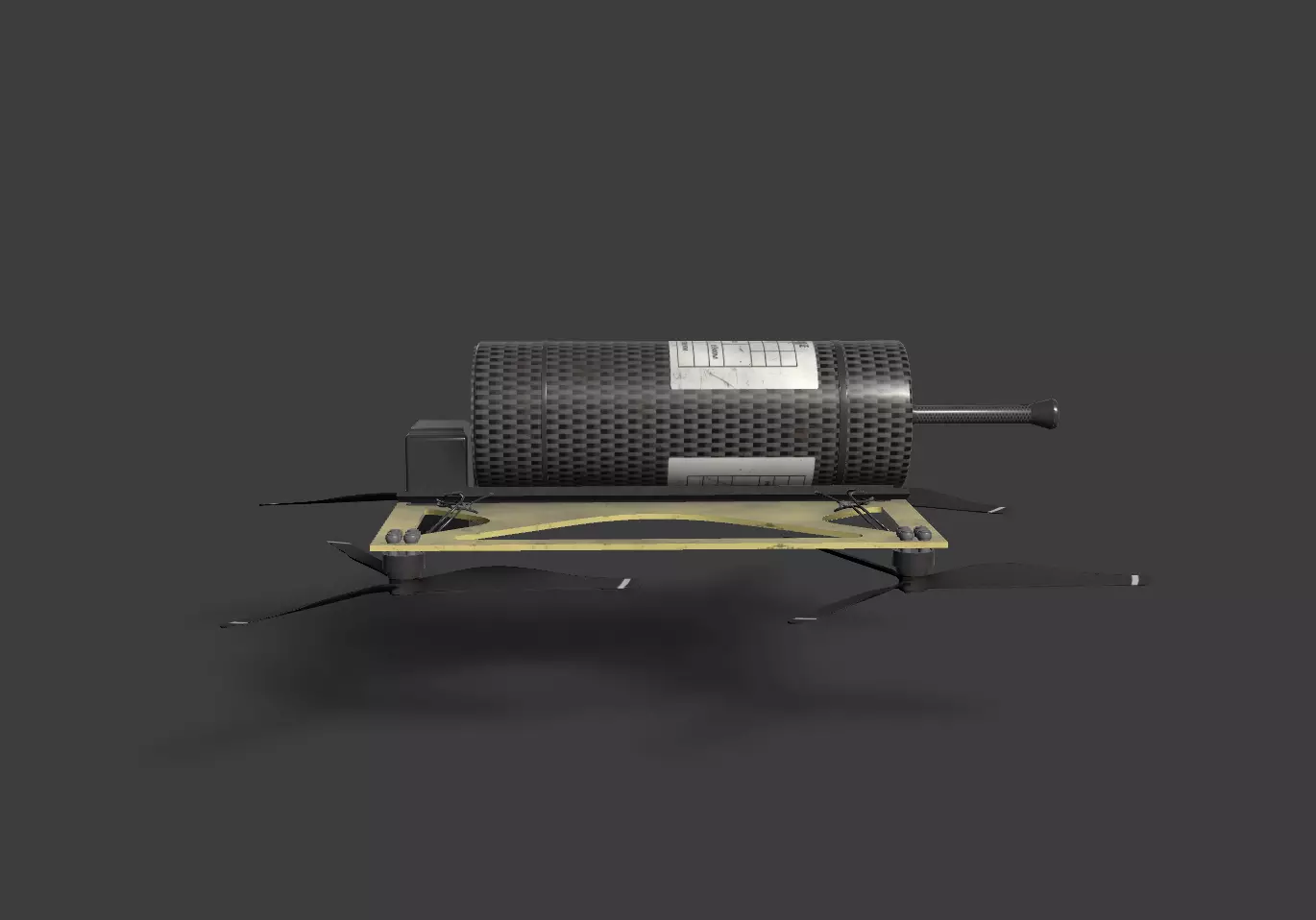 Vandal drone Low-poly 3D model_2