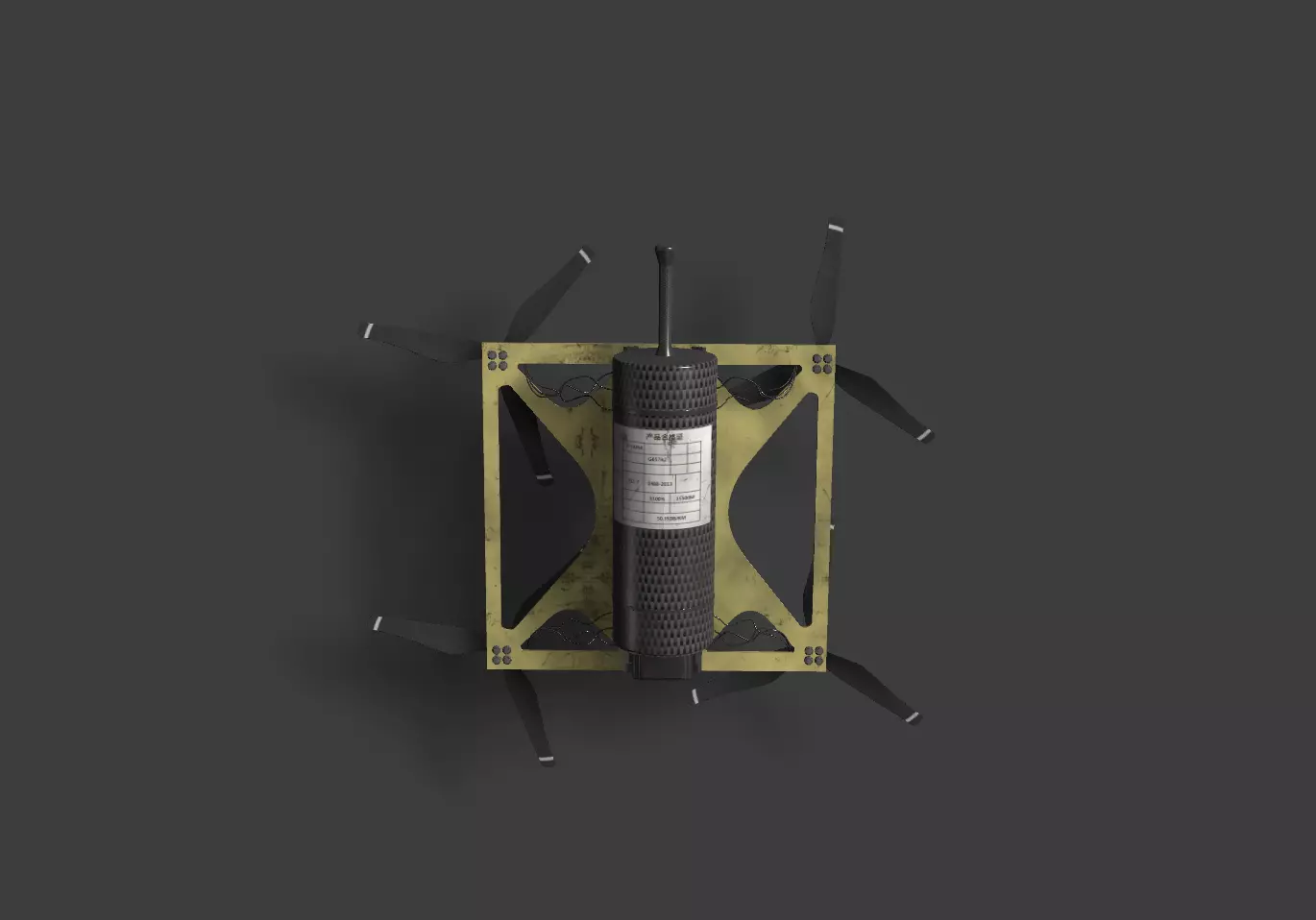 Vandal drone Low-poly 3D model_3