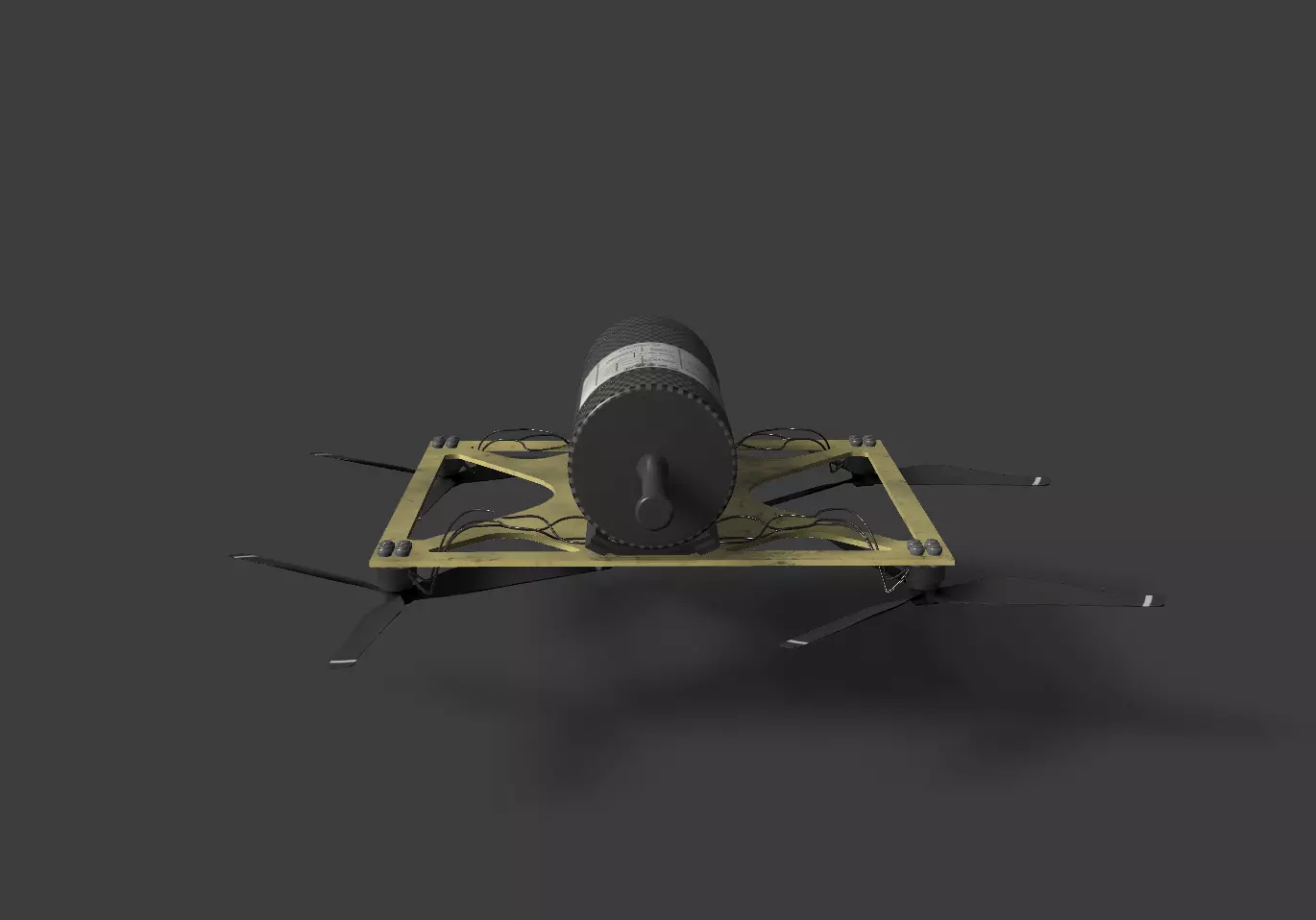 Vandal drone Low-poly 3D model_0