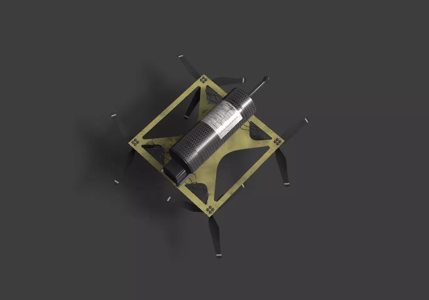 Vandal drone Low-poly 3D model_1