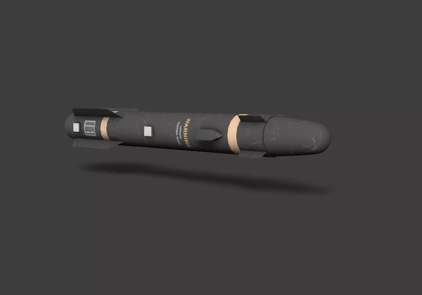 AGM-114 Hellfire  Low-poly 3D model_0