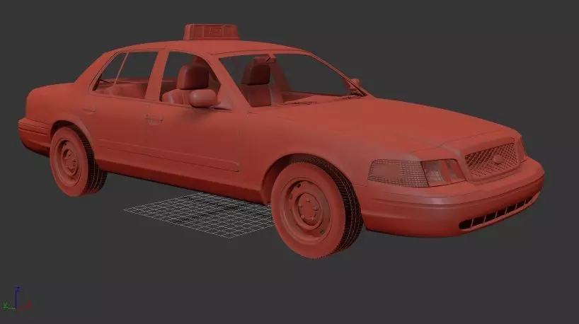 F Crown Victoria Taxi 2005 3D print model