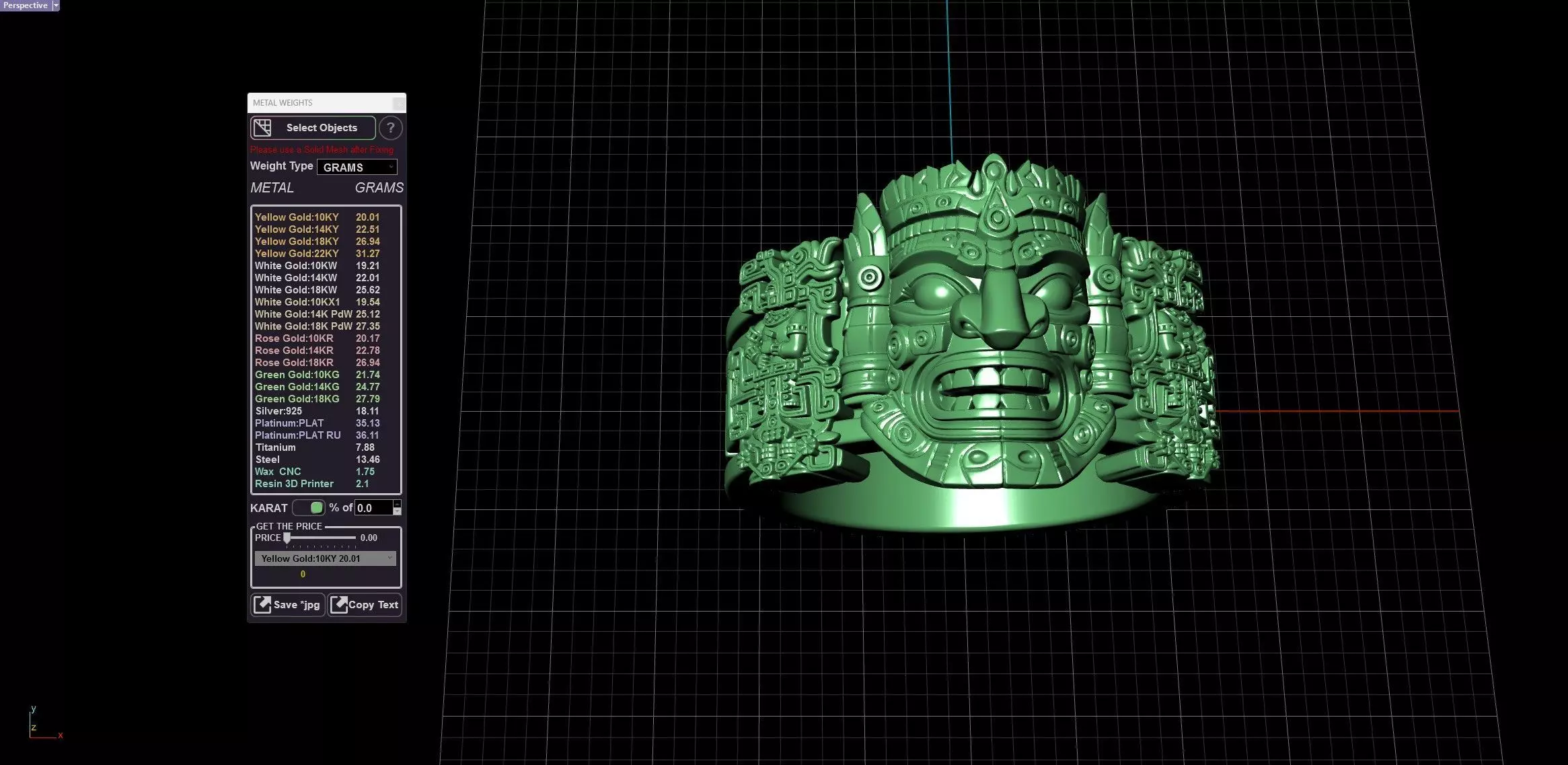 Aztec Warrior Ornamental Mask Pattern Band 3D print model_12