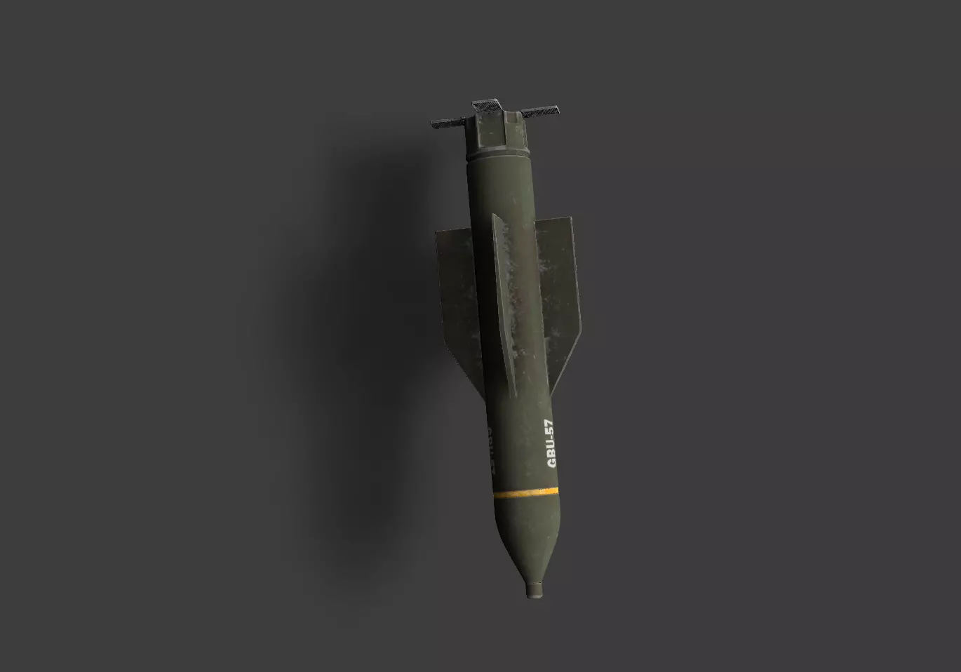gbu-57 penetrating bomb Low-poly 3D model_2
