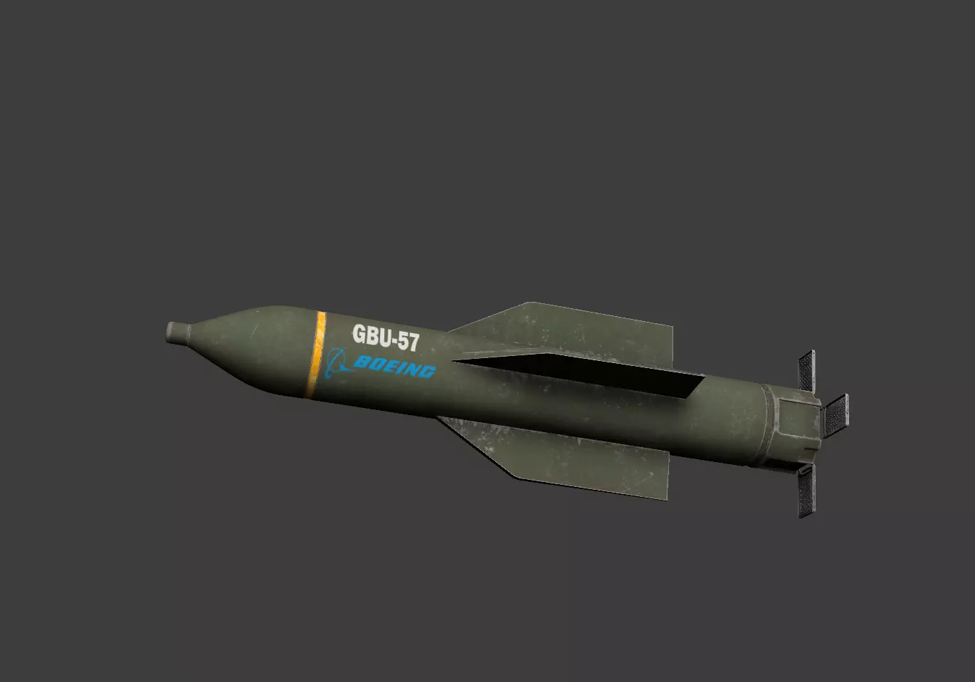 gbu-57 penetrating bomb Low-poly 3D model_1