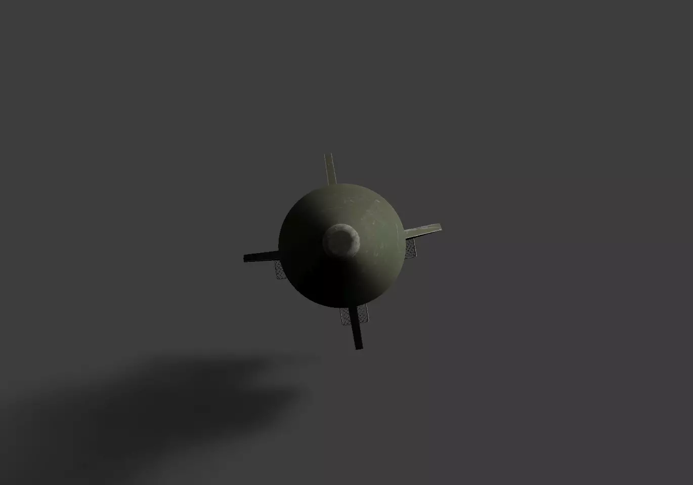 gbu-57 penetrating bomb Low-poly 3D model_0