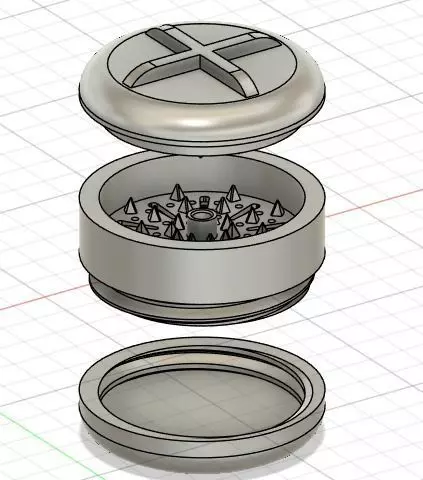 picador de hierba con separador de hash 3D print model
