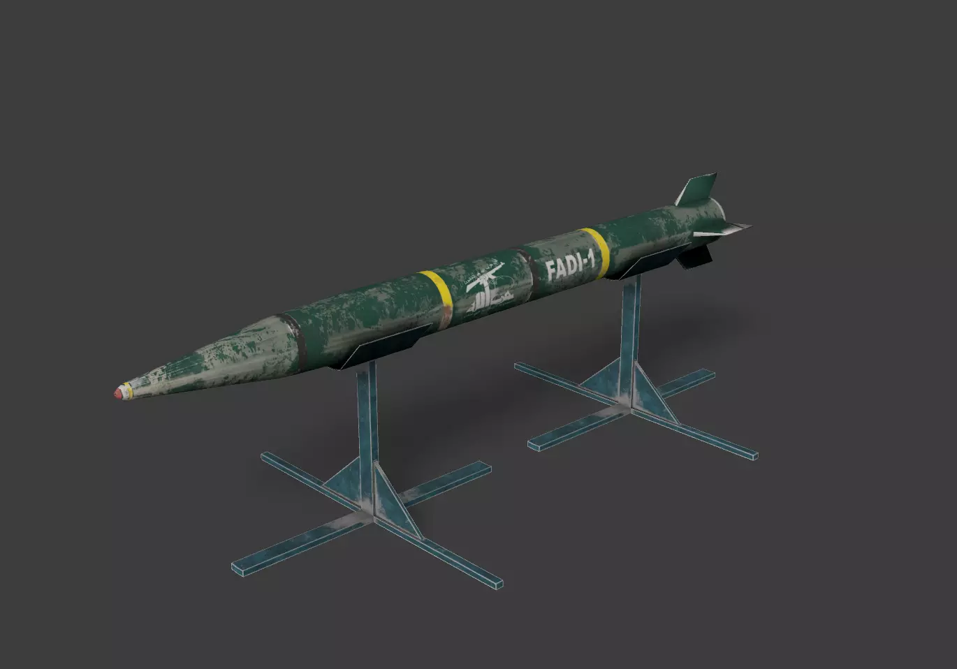 FADI-1 Missile Low-poly 3D model_0