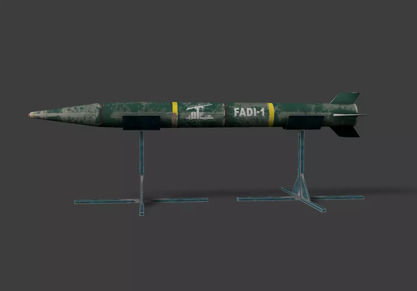 FADI-1 Missile Low-poly 3D model_1
