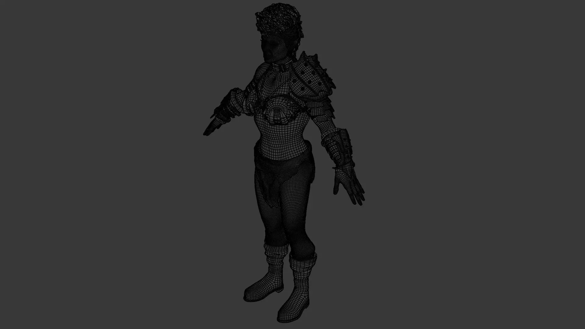 Fierce Orc Warrior 3D model_16
