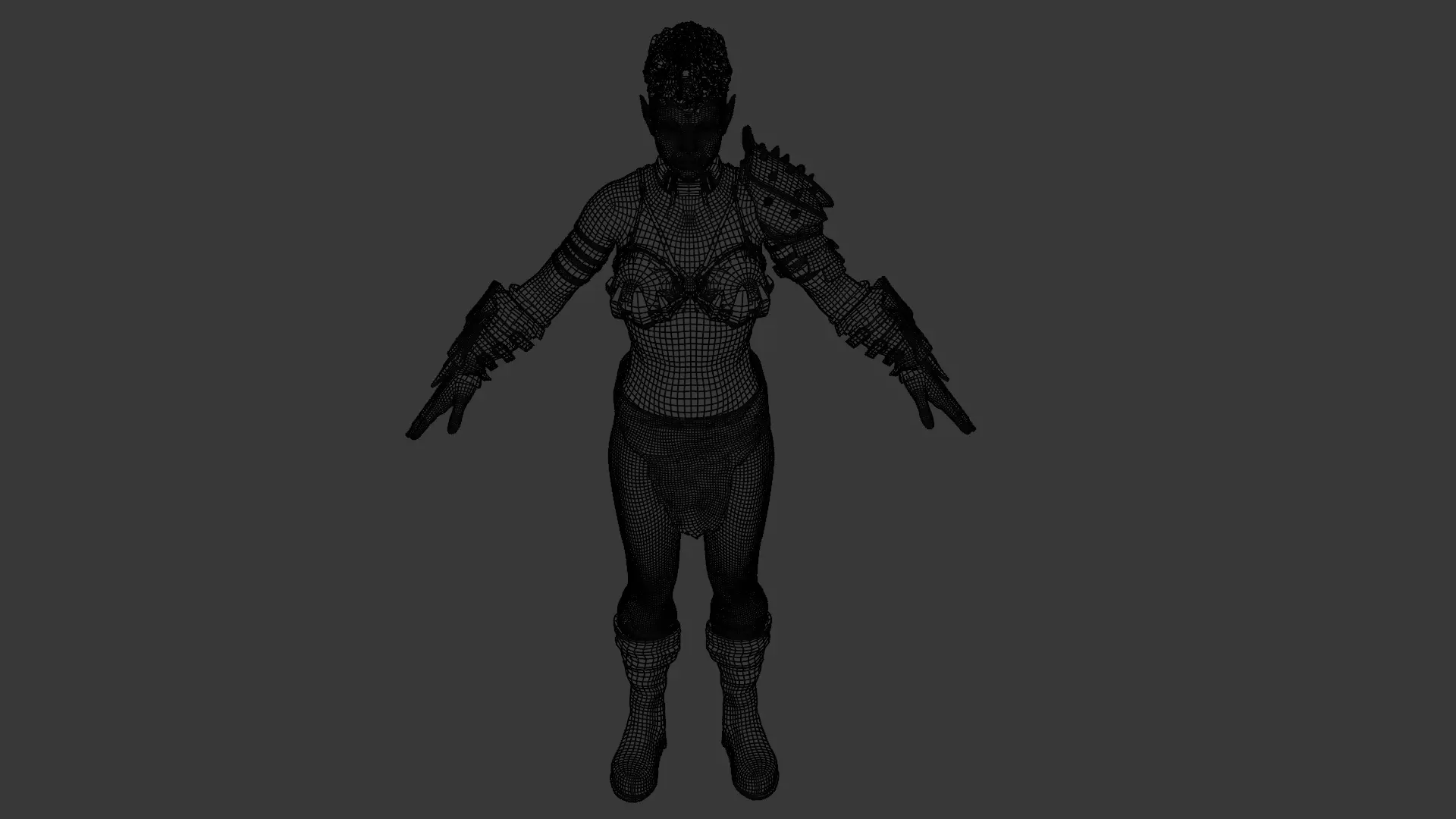 Fierce Orc Warrior 3D model_17
