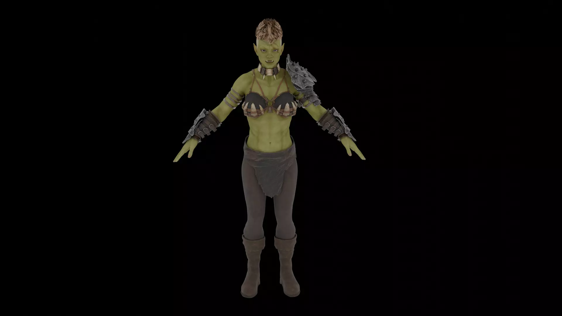 Fierce Orc Warrior 3D model_4