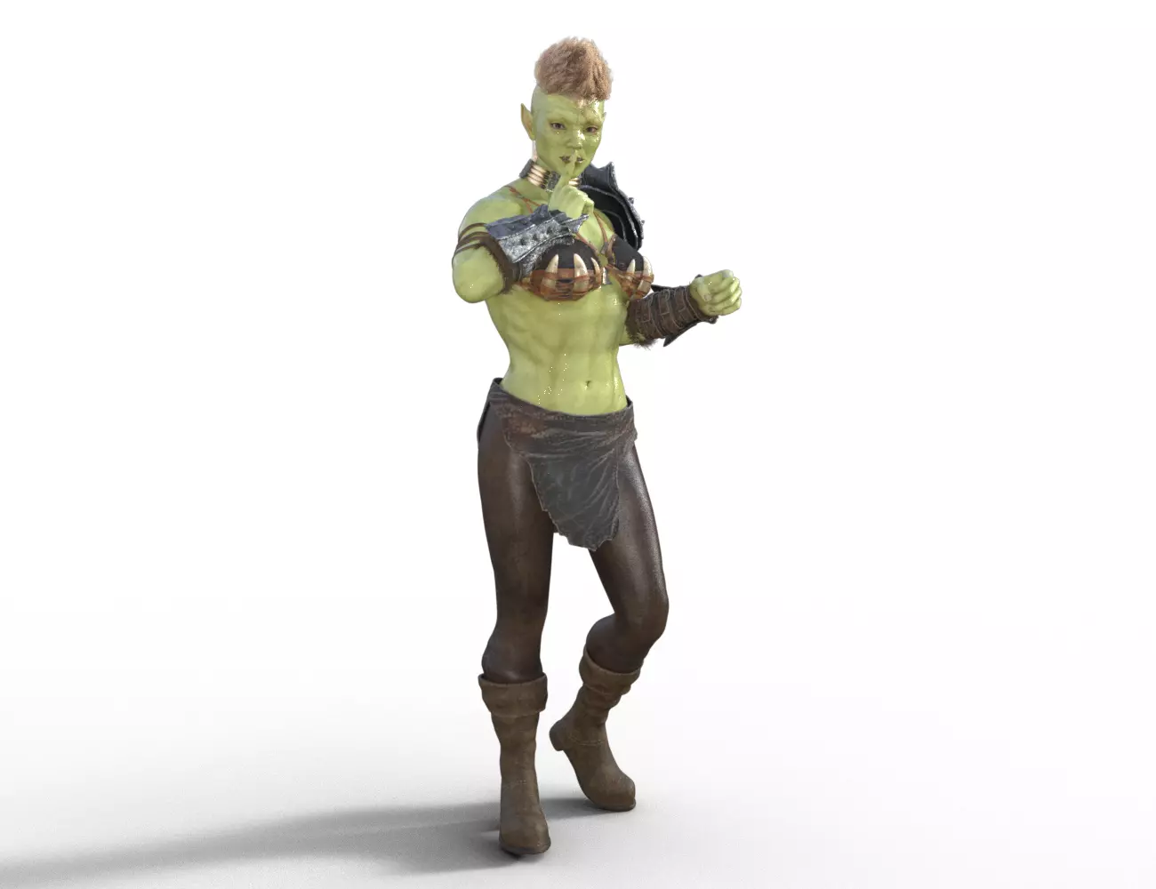 Fierce Orc Warrior 3D model_2