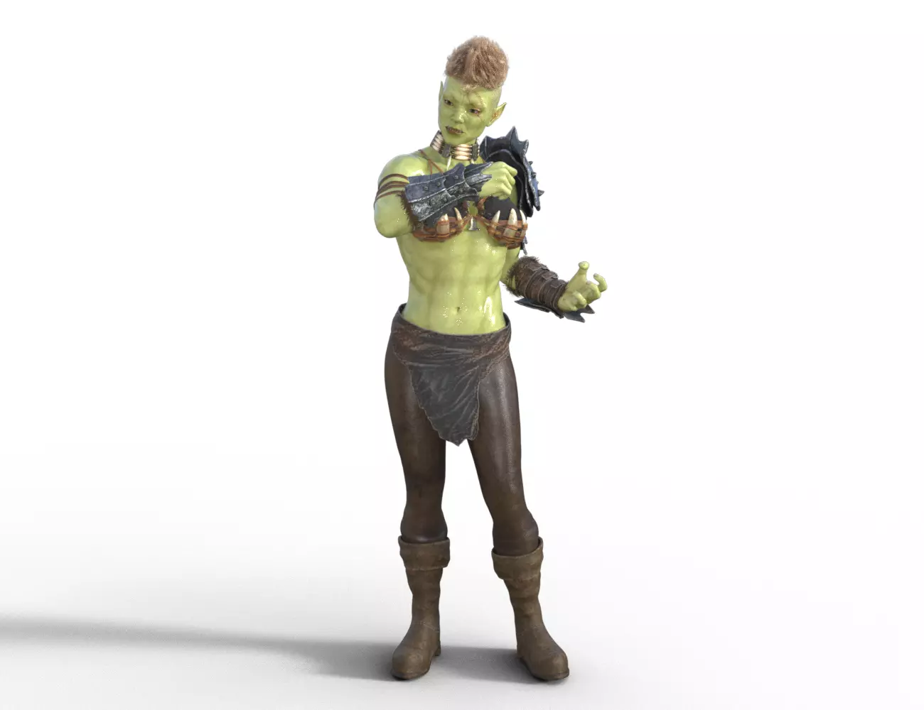 Fierce Orc Warrior 3D model_1