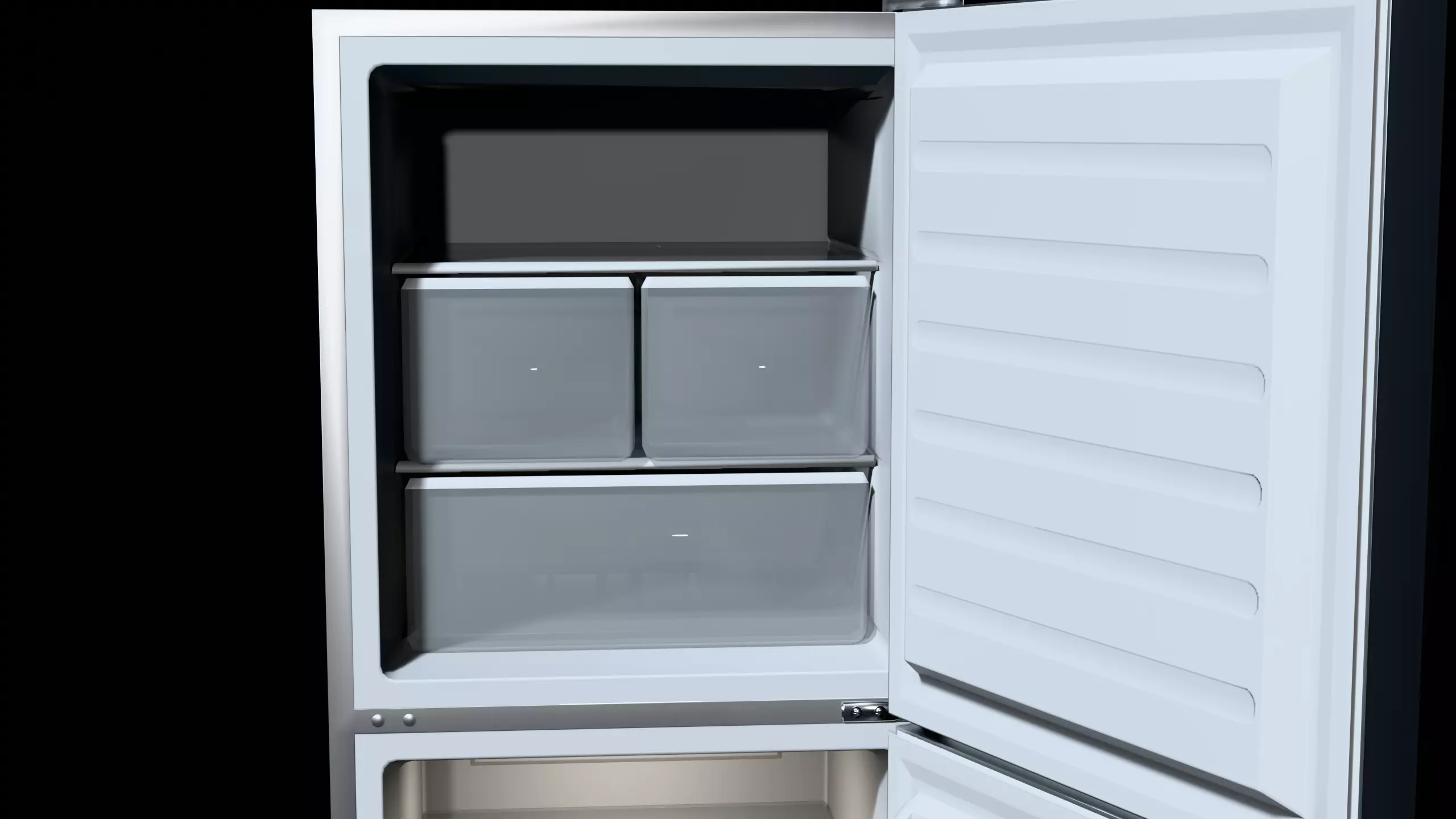 Low Poly Refrigerator Low-poly 3D model_5