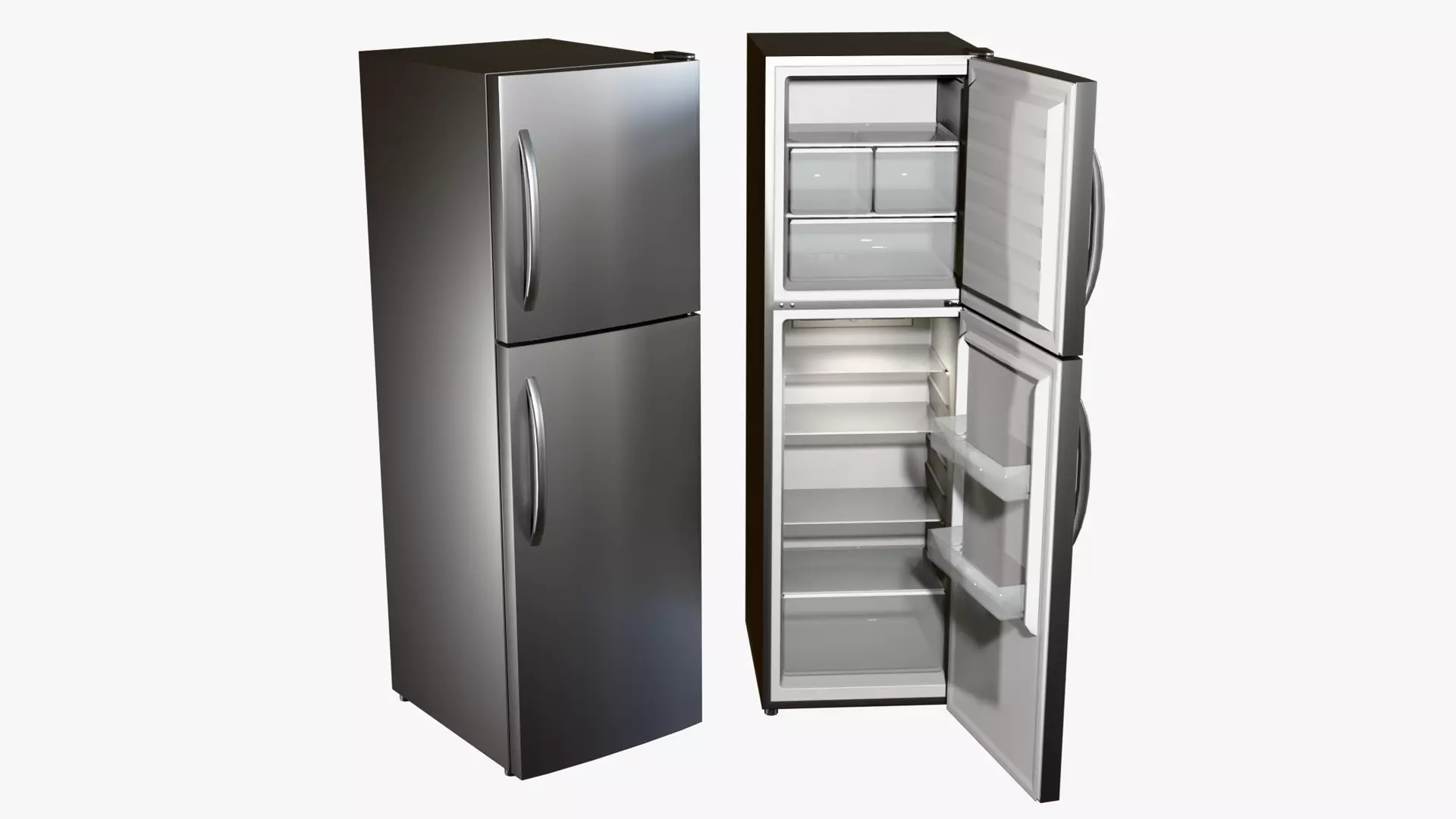 Low Poly Refrigerator Low-poly 3D model_0