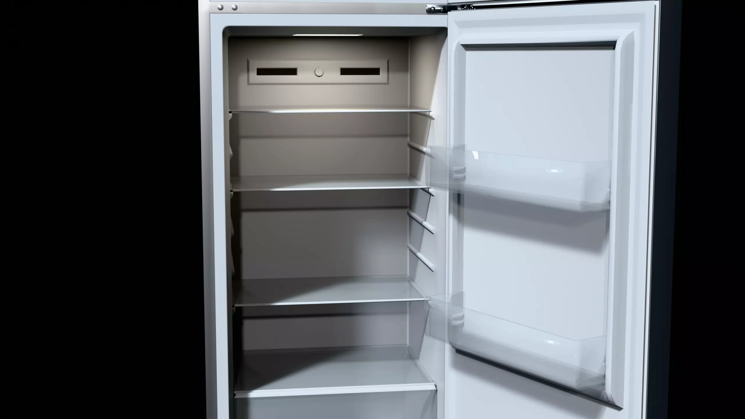 Low Poly Refrigerator Low-poly 3D model_6