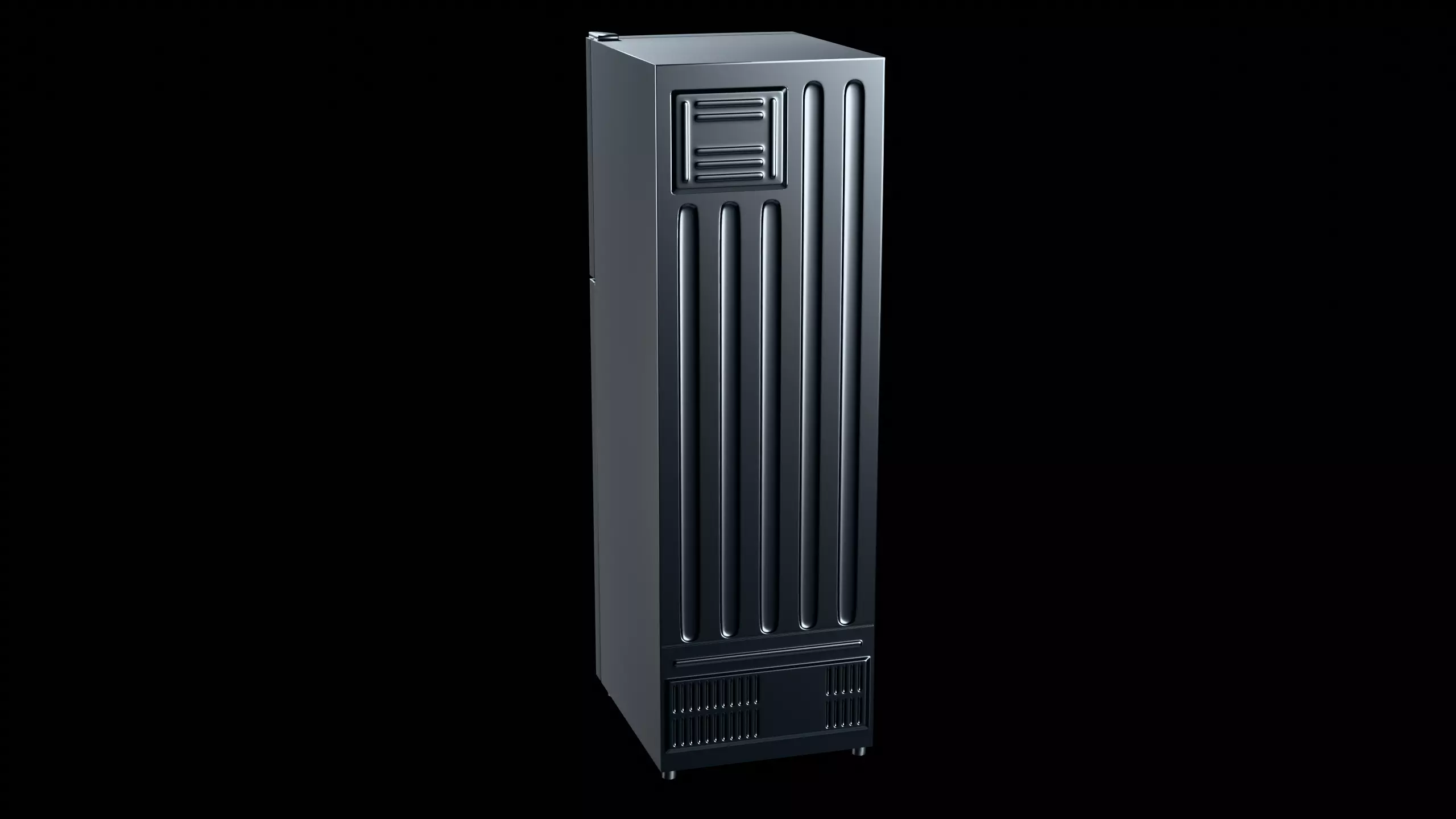 Low Poly Refrigerator Low-poly 3D model_3