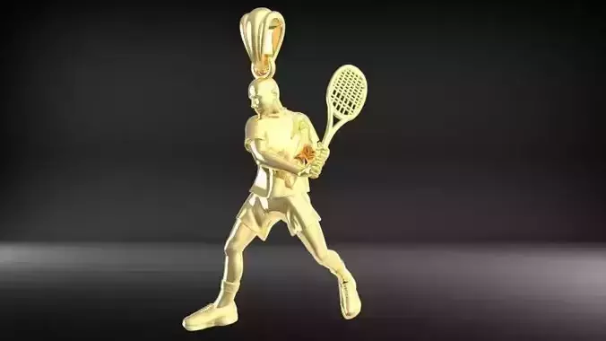 Tennis Player Pendant  3D print model