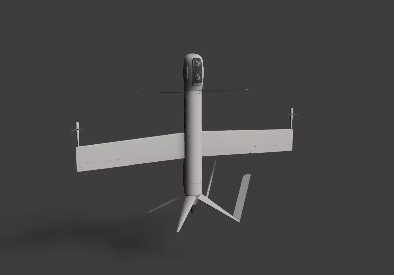 Flexrotor Hovers Drone Low-poly 3D model_2