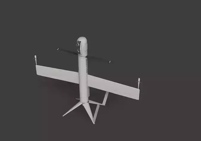 Flexrotor Hovers Drone Low-poly 3D model