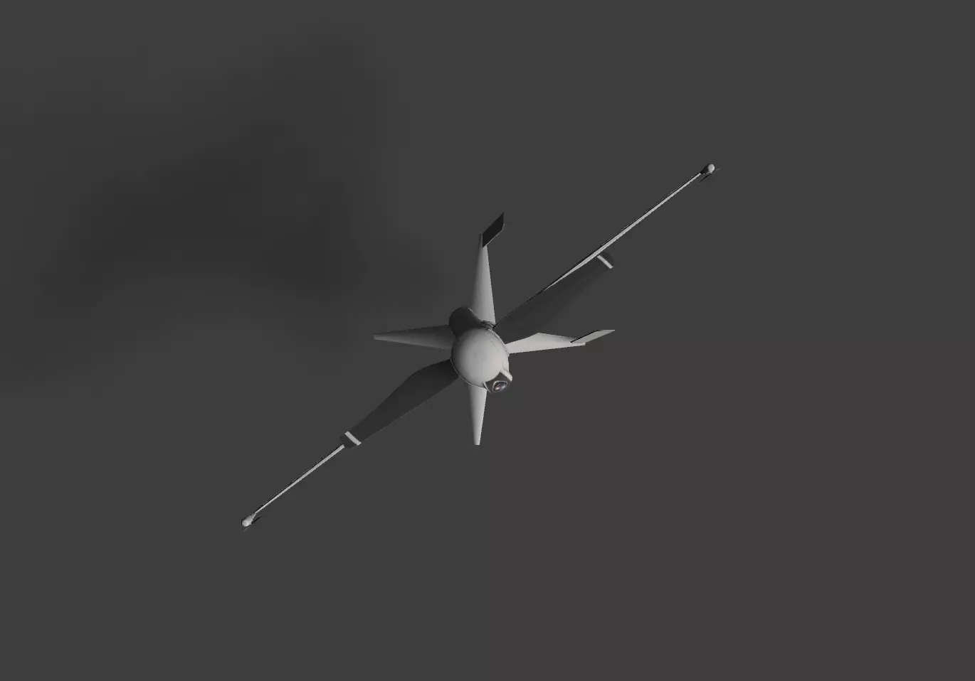 Flexrotor Hovers Drone Low-poly 3D model_3