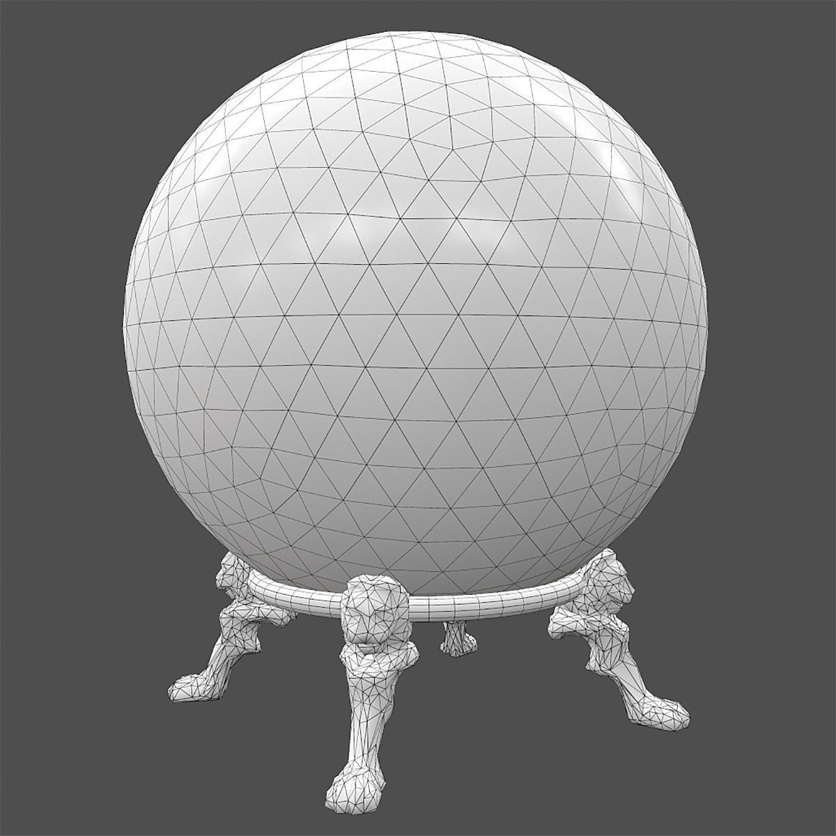 Fortune teller crystal ball 3D model_4