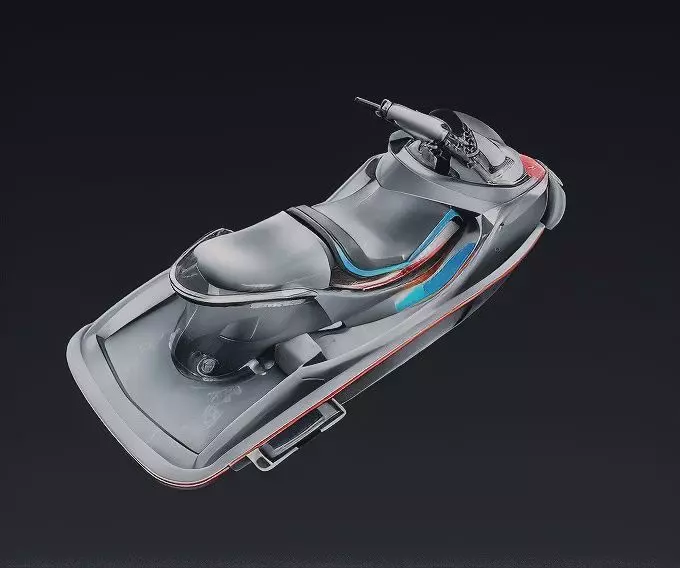 Modern Personal Watercraft Low-poly 3D model_3
