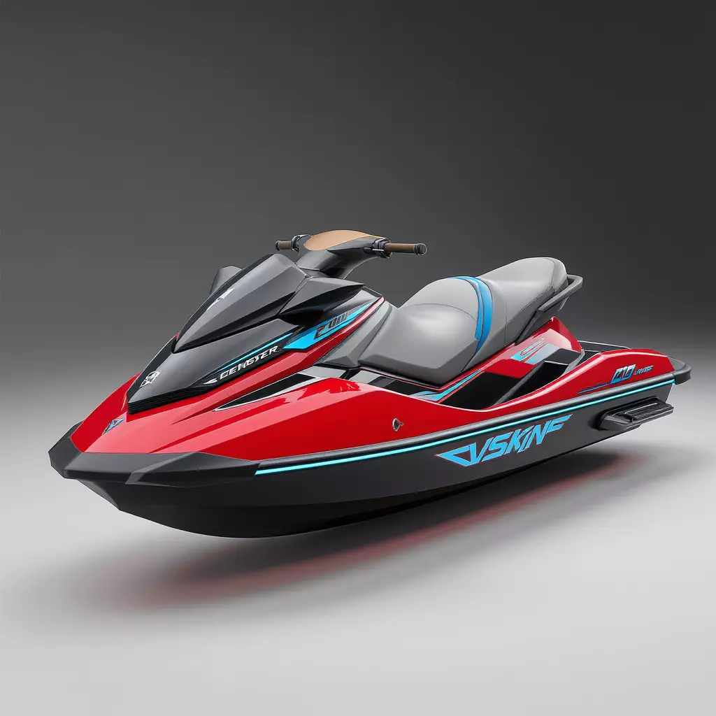 Modern Personal Watercraft Low-poly 3D model_0