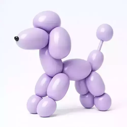 Royal Poodle Balloon Decoration Props Second Life toy