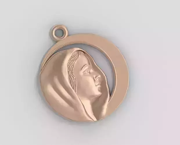 JEWELRY PENDANT VIRGIN MARY  3D print model
