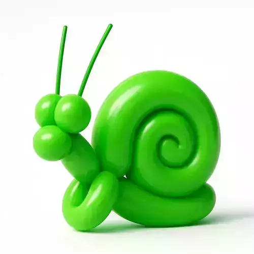 Green Snail Balloon Decoration Props Second Life toy 3D print model