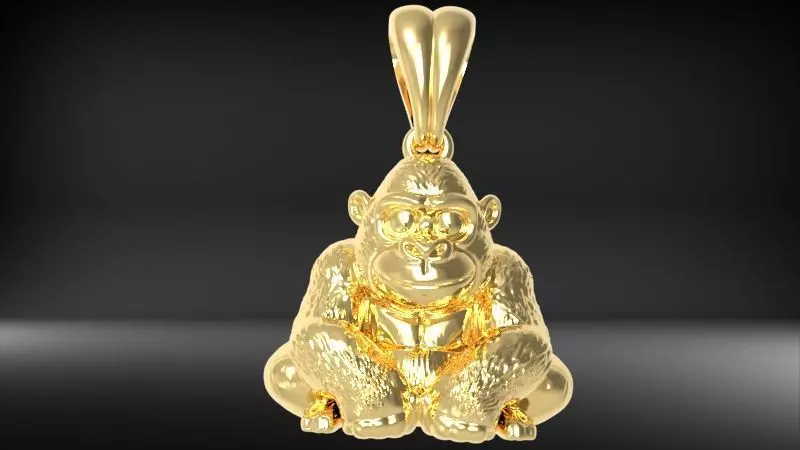 Gorilla Pendant 3D print model