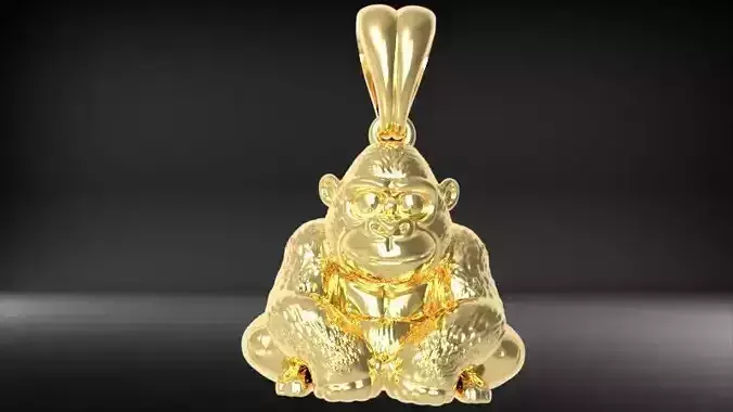Gorilla Pendant  3D print model