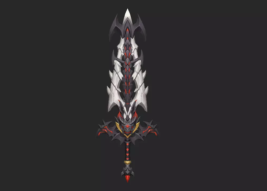 Pack With 30 Fantasy Swords - Part 15 Low-poly 3D model_7