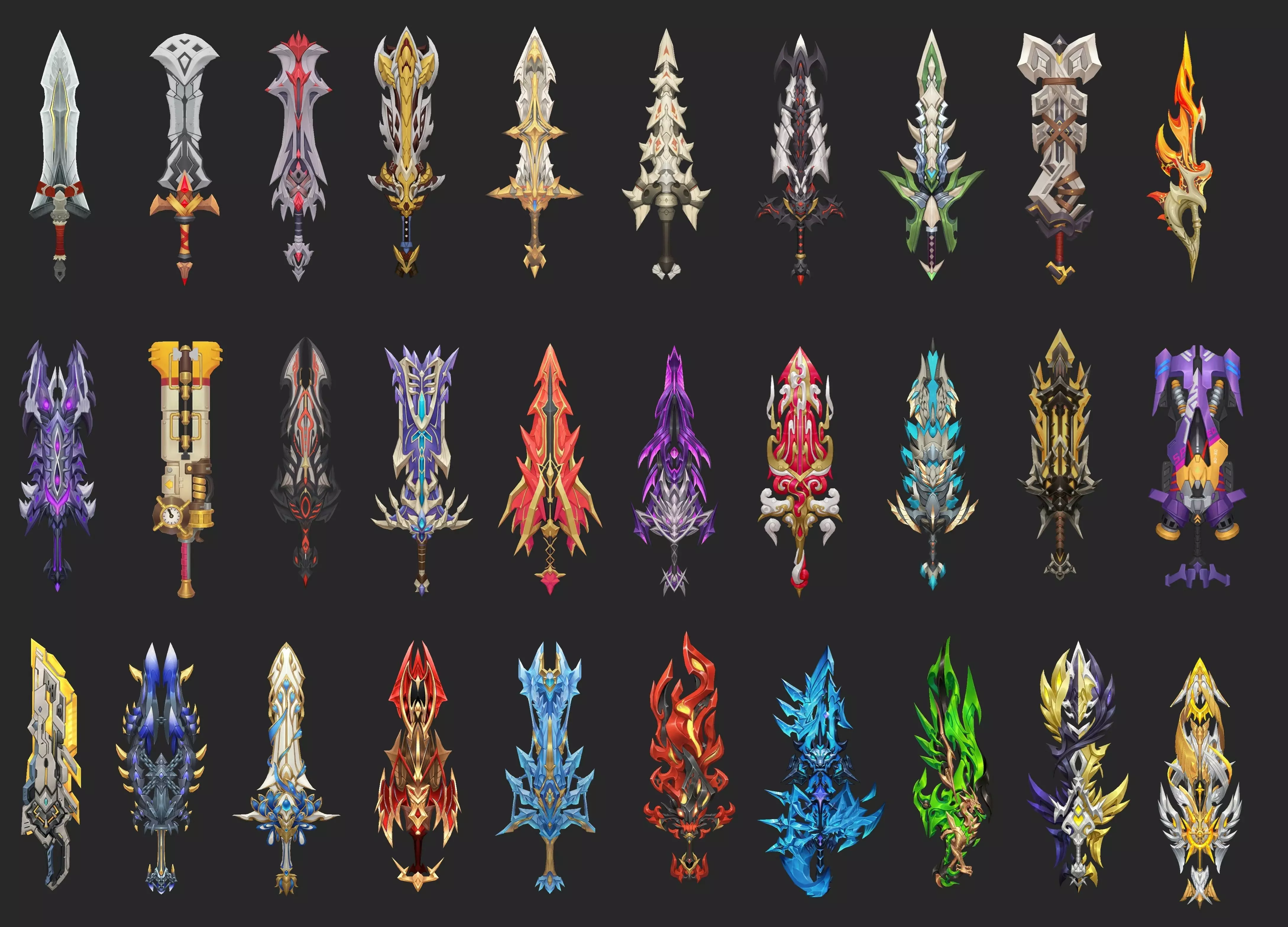 Pack With 30 Fantasy Swords - Part 15 Low-poly 3D model_0