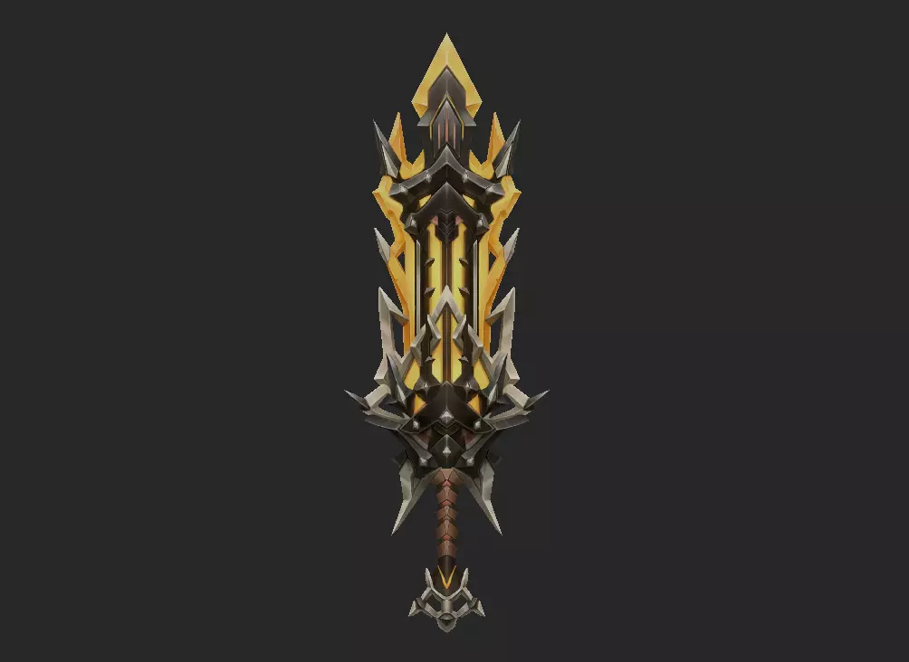 Pack With 30 Fantasy Swords - Part 15 Low-poly 3D model_19