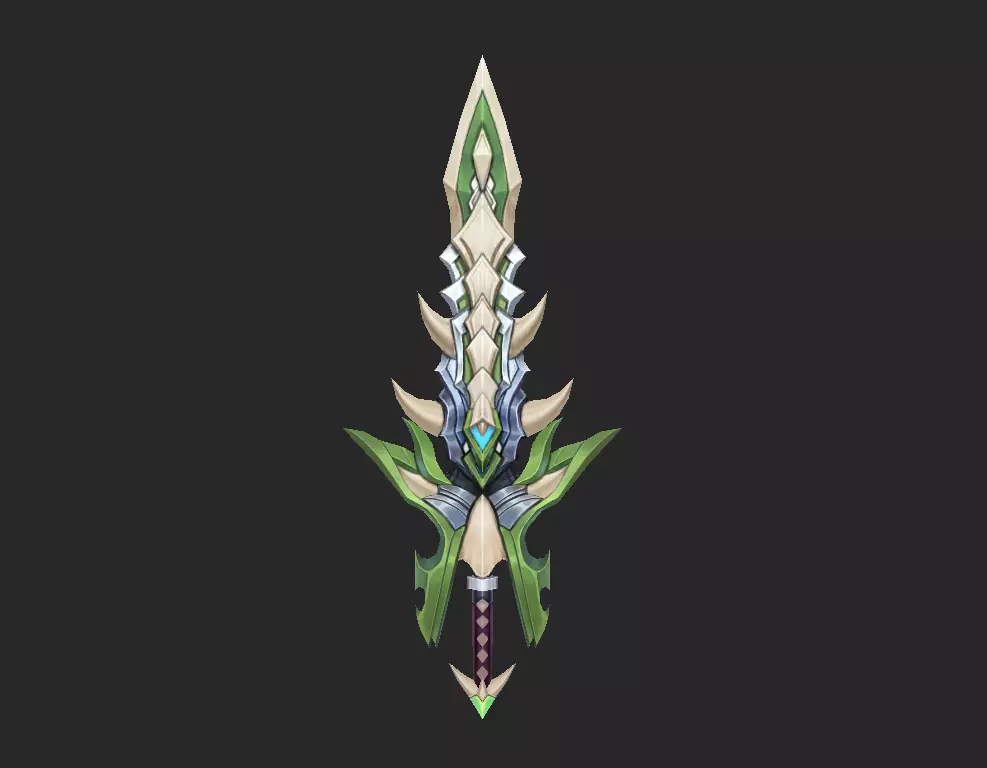 Pack With 30 Fantasy Swords - Part 15 Low-poly 3D model_8