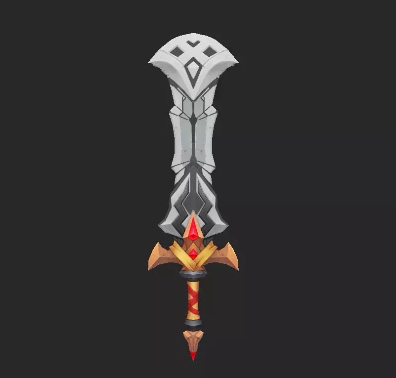 Pack With 30 Fantasy Swords - Part 15 Low-poly 3D model_2