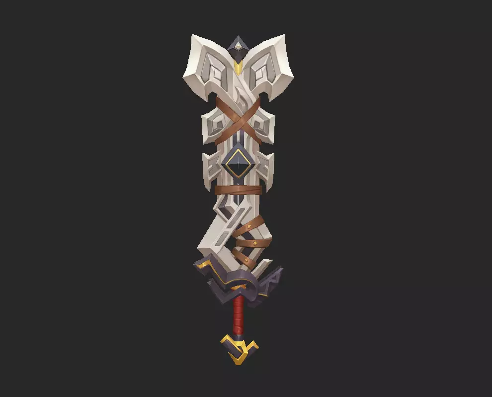 Pack With 30 Fantasy Swords - Part 15 Low-poly 3D model_9