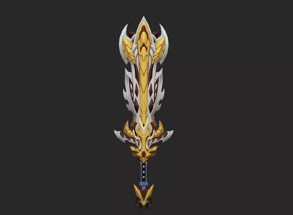 Pack With 30 Fantasy Swords - Part 15 Low-poly 3D model_4